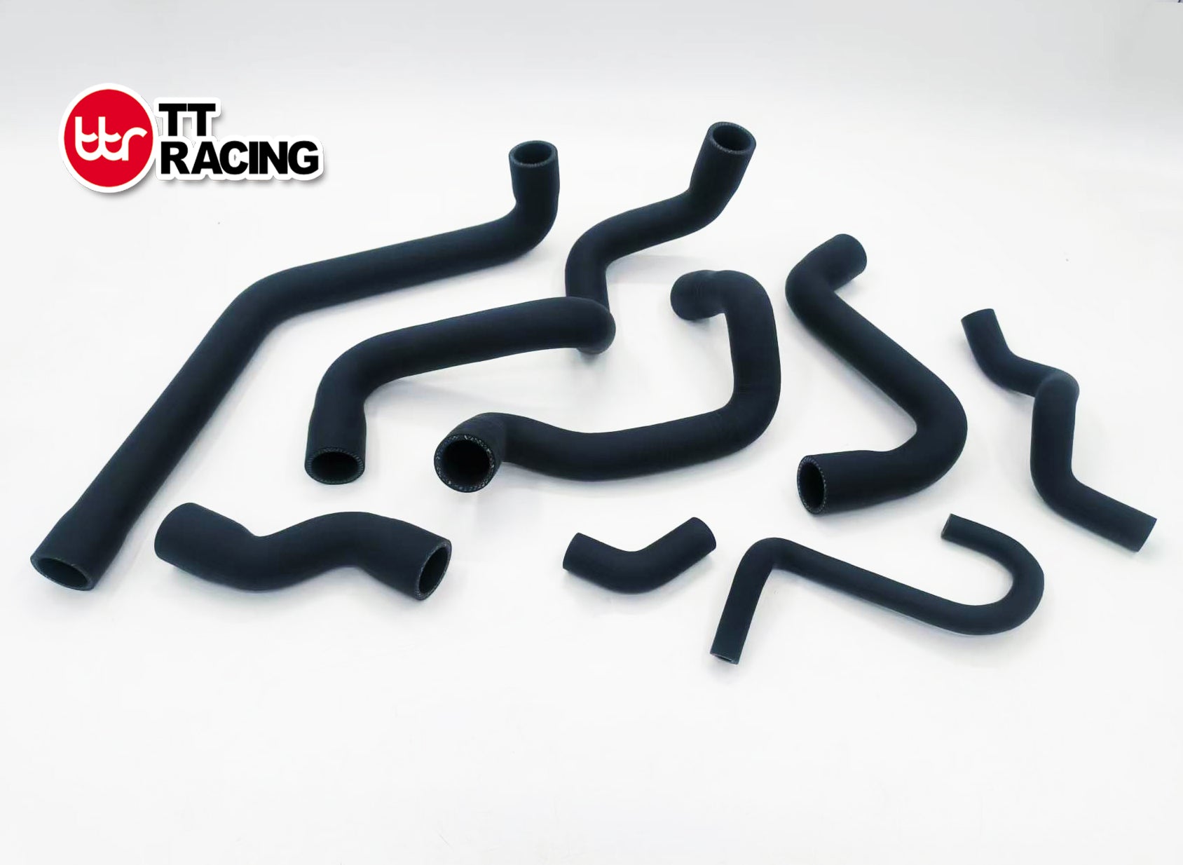 For Mini Cooper S 1.6L R55 R56 R57 Turbo 07-14 Silicone Coolant Heater Hose Kit (8Pcs) Matt Black