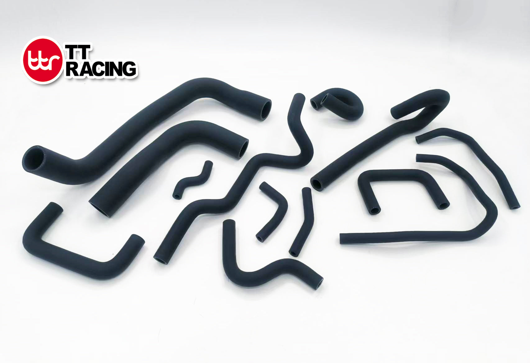 Silicone Radiator Hose Kit For Nissan Skyline GTS ECR33 R33 RB25DET 93 - 98 Matt black