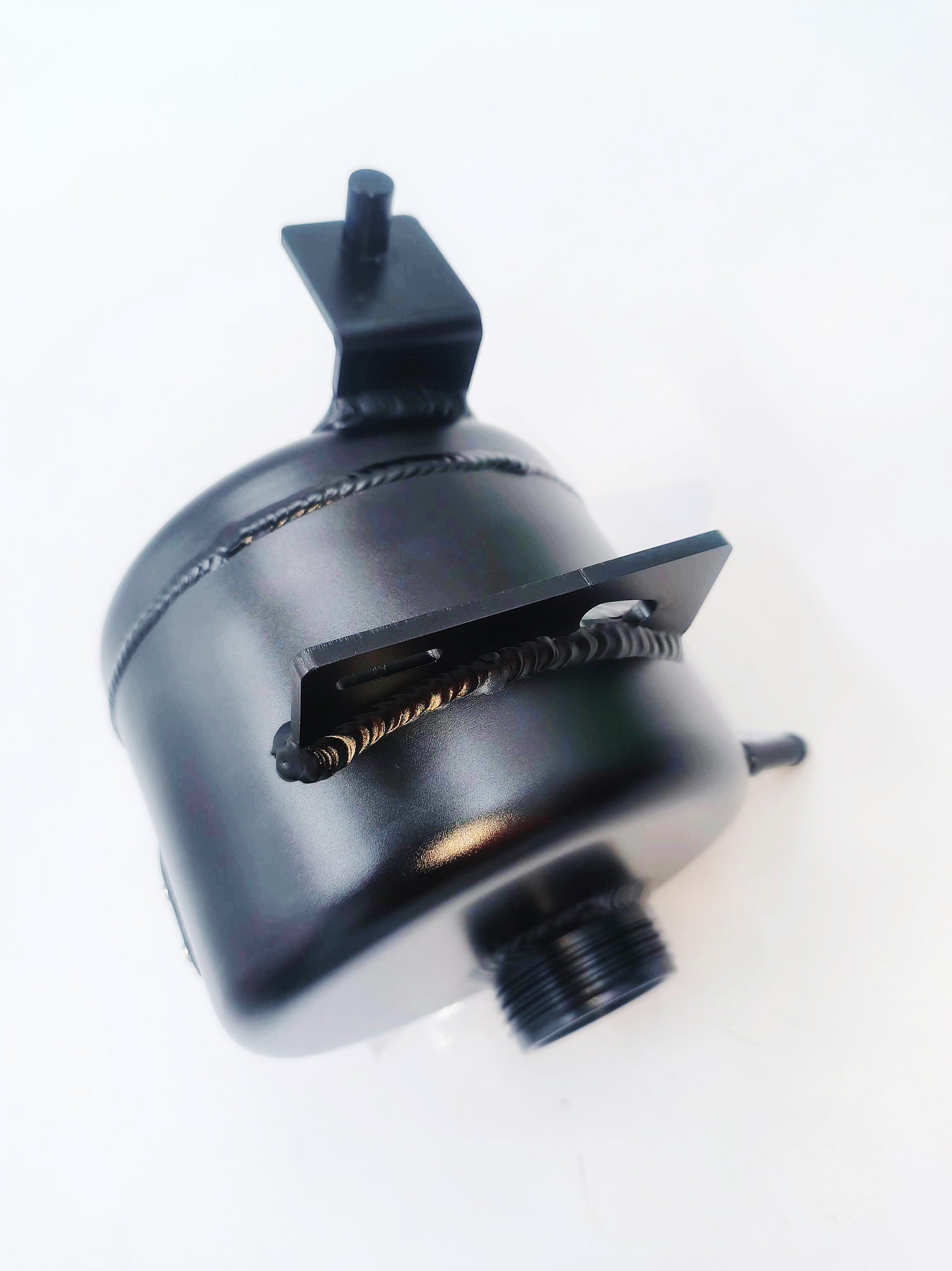 Aluminum Alloy Radiator Coolant Reservoir Tank fit 05-08 Mini R56 Cooper S Black W/ Cap