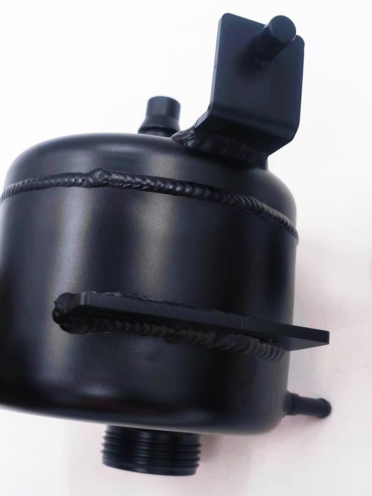 Aluminum Alloy Radiator Coolant Reservoir Tank fit 05-08 Mini R56 Cooper S Black W/ Cap