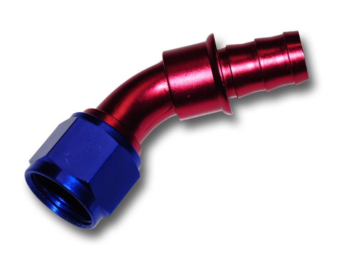 AN6/AN8/AN10 Push lock Loc On Blue Fuel Hose 20ft 10 Fitting Kit