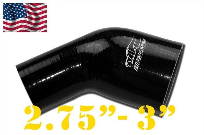 TTR 4PLY Silicone 45 Degree Reducer Elbow Joiner Hose Media 1 of 2