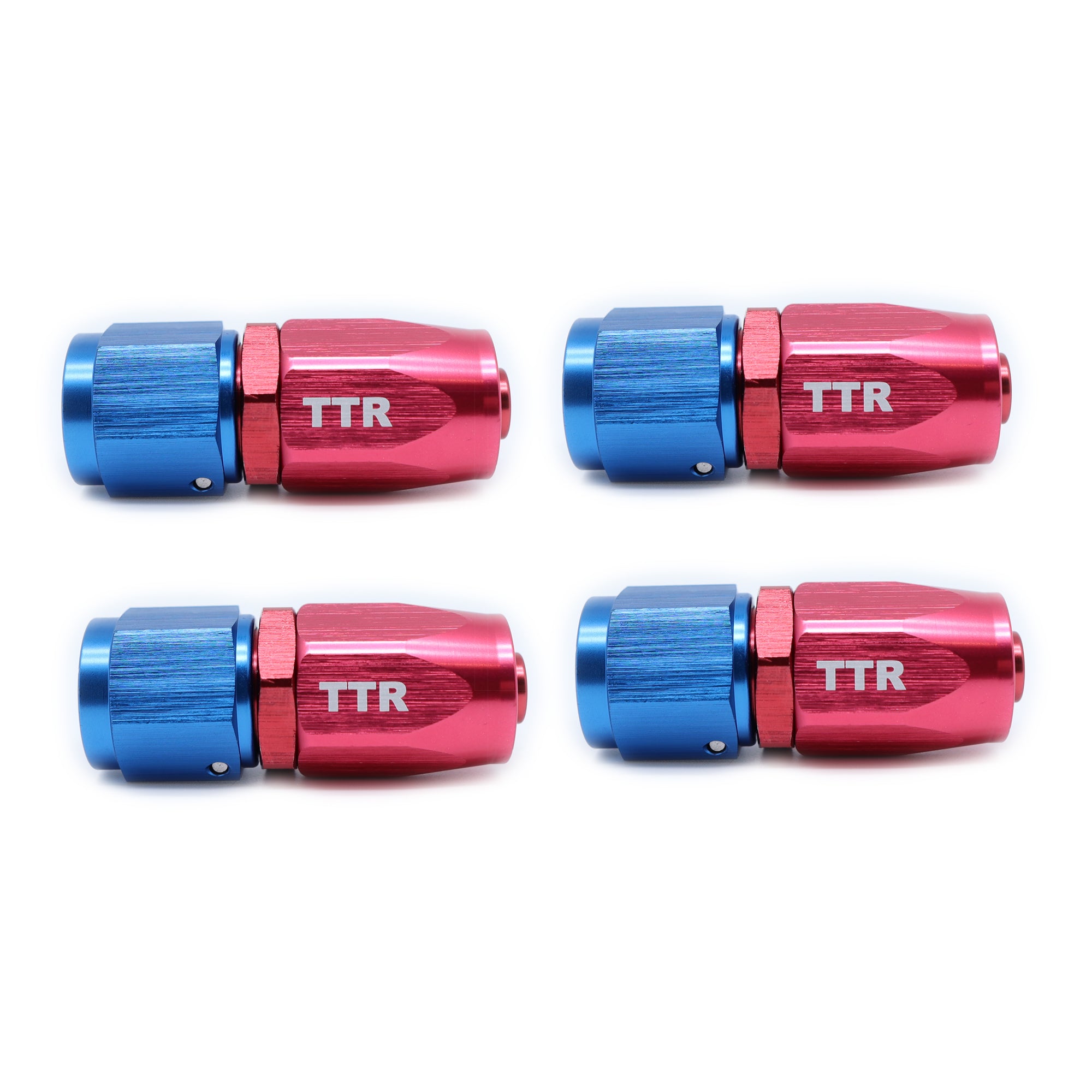 Aluminum Hose End Fitting Adapter Push On Lock Hose Oil Fuel Hose Red/Blue