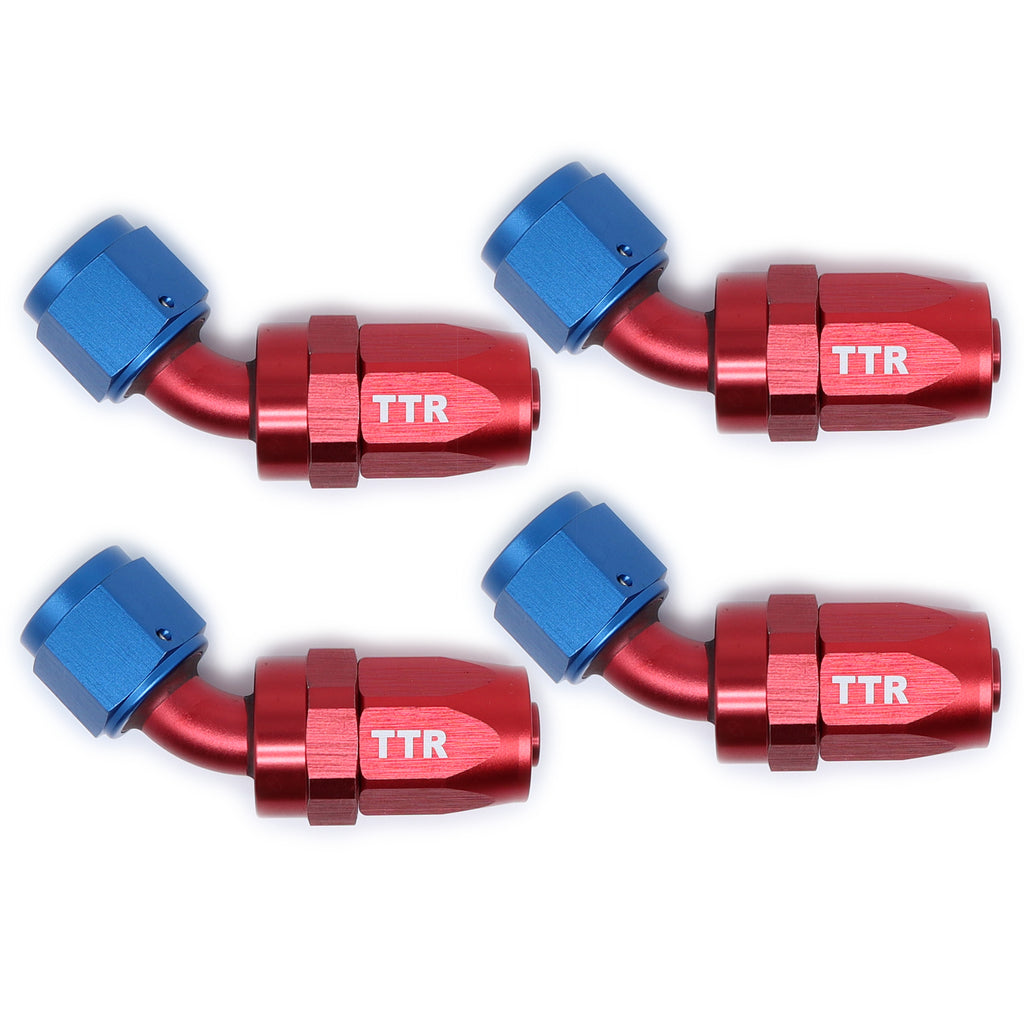 Aluminum Hose End Fitting Adapter Push On Lock Hose Oil Fuel Hose Red/Blue