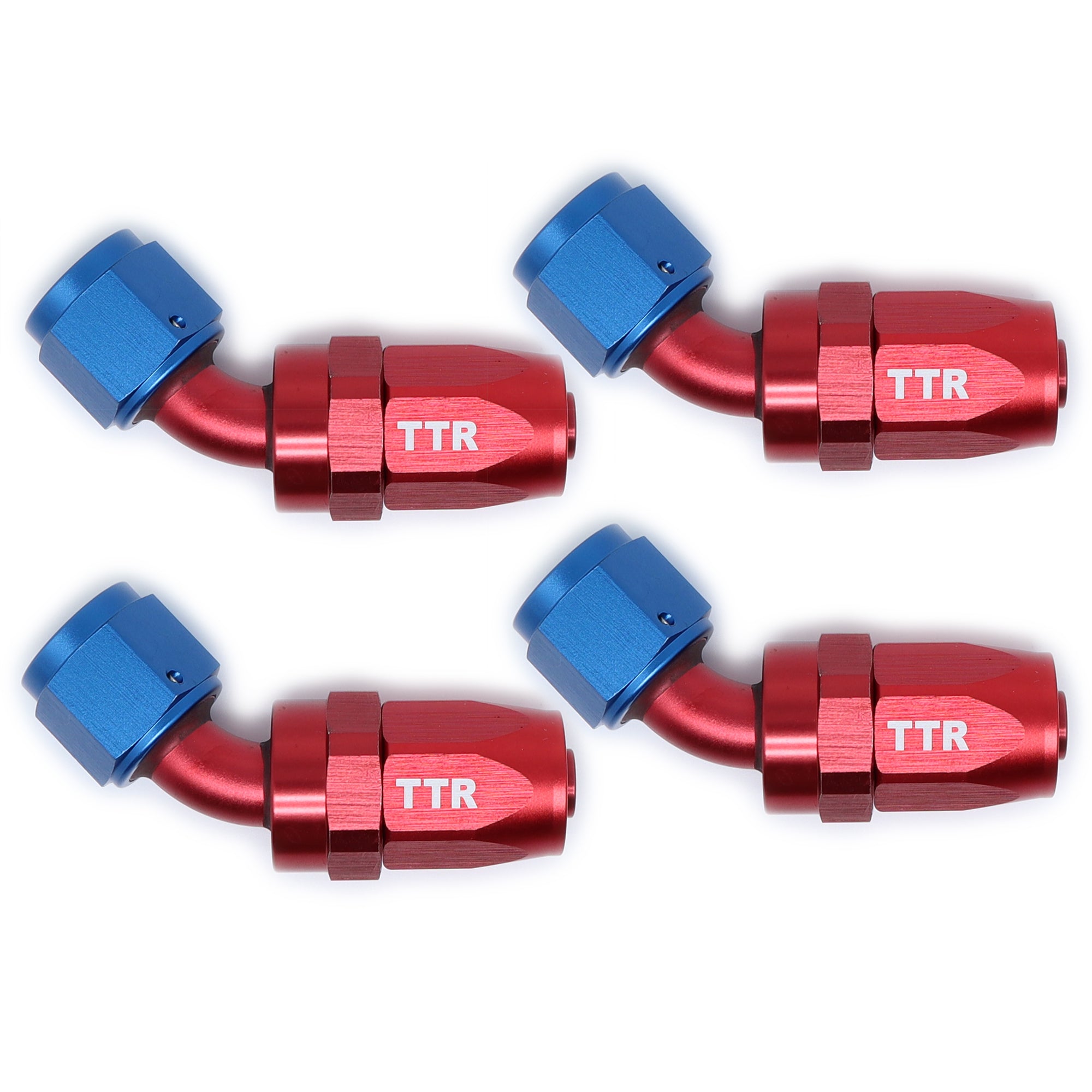 Aluminum Hose End Fitting Adapter Push On Lock Hose Oil Fuel Hose Red/Blue