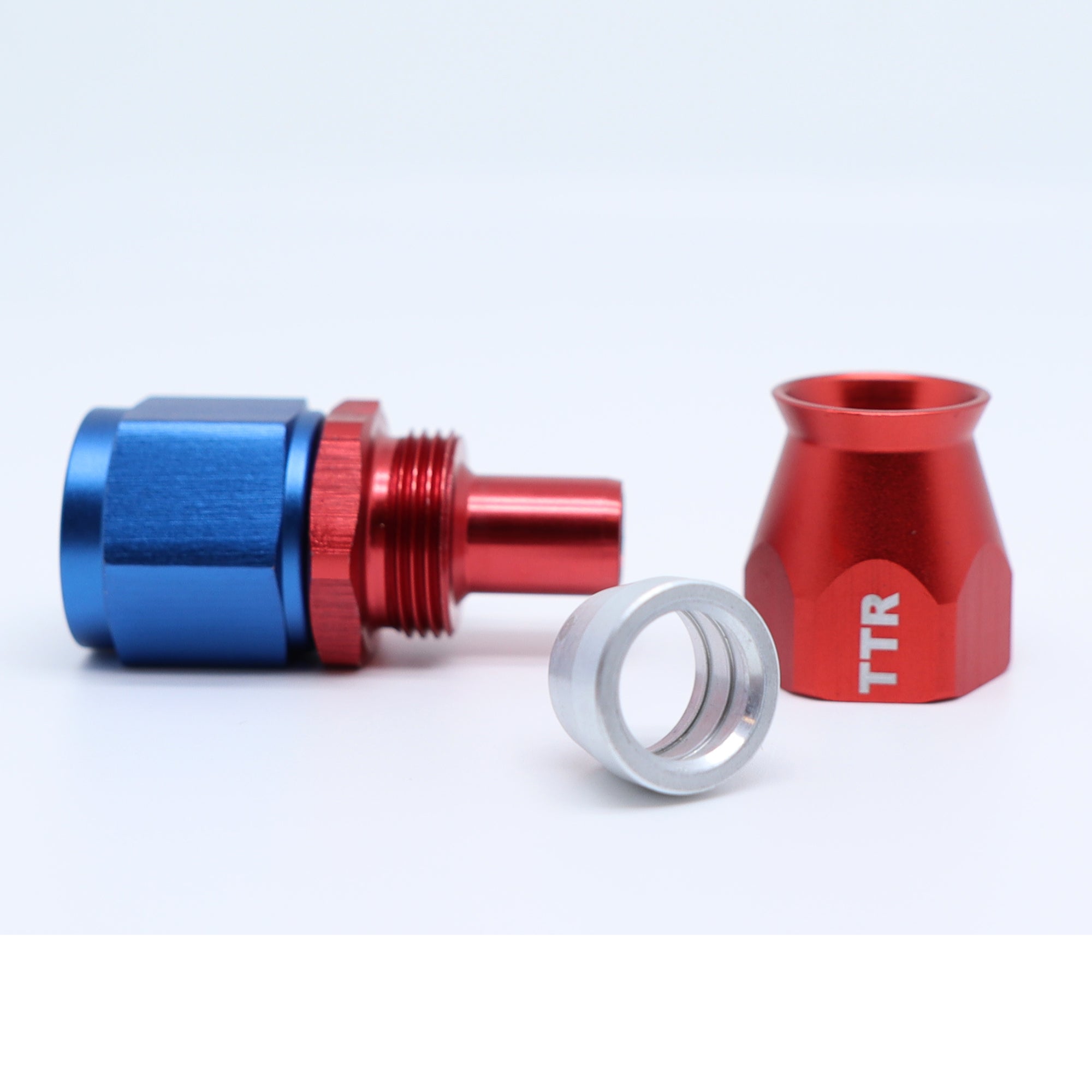 AN6/AN8/AN10 Stainless Steel PTFE Fuel Line 33FT Red/Blue 10 Fittings