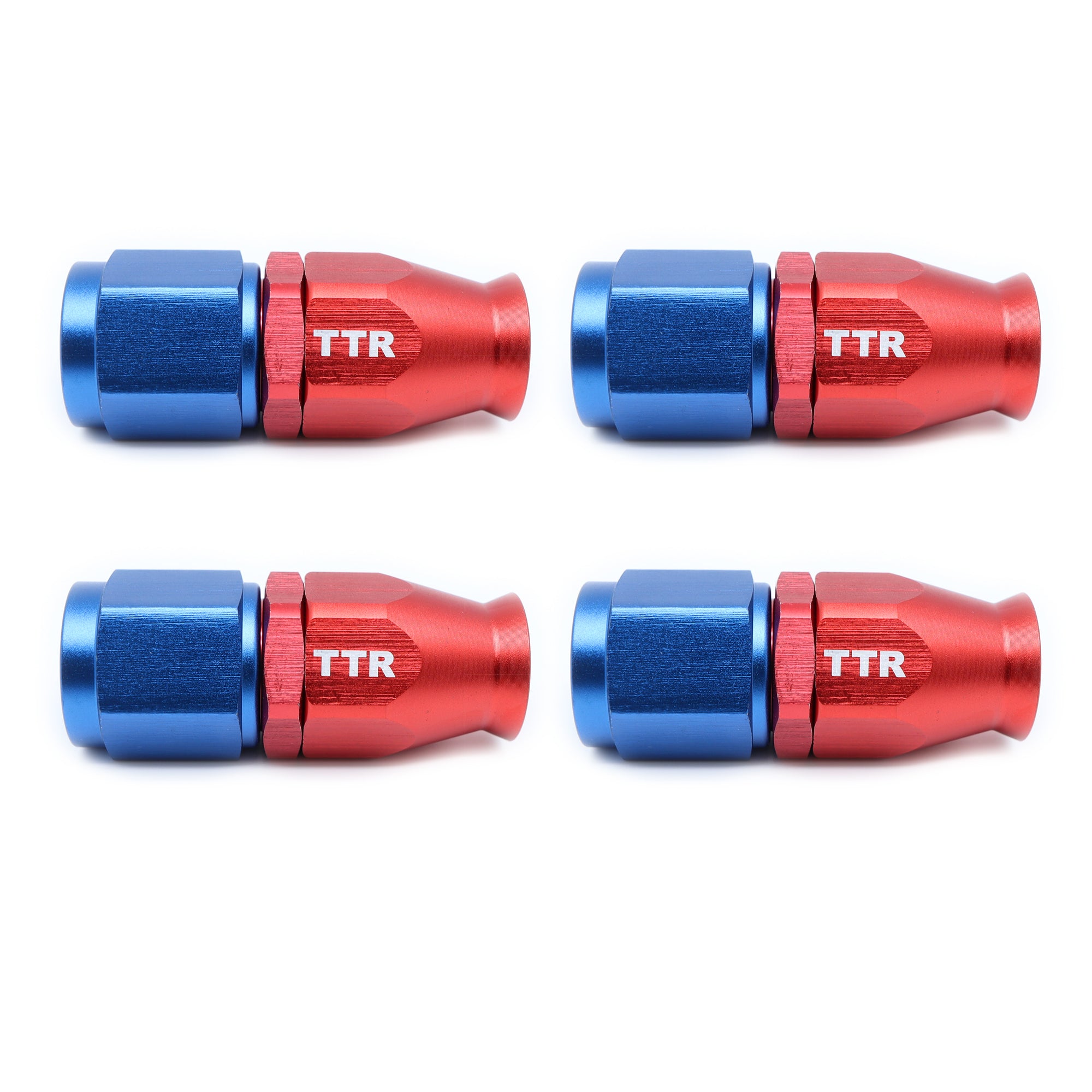 Aluminum Hose End Fitting Adapter Push On Lock Hose Oil Fuel Hose Red/Blue