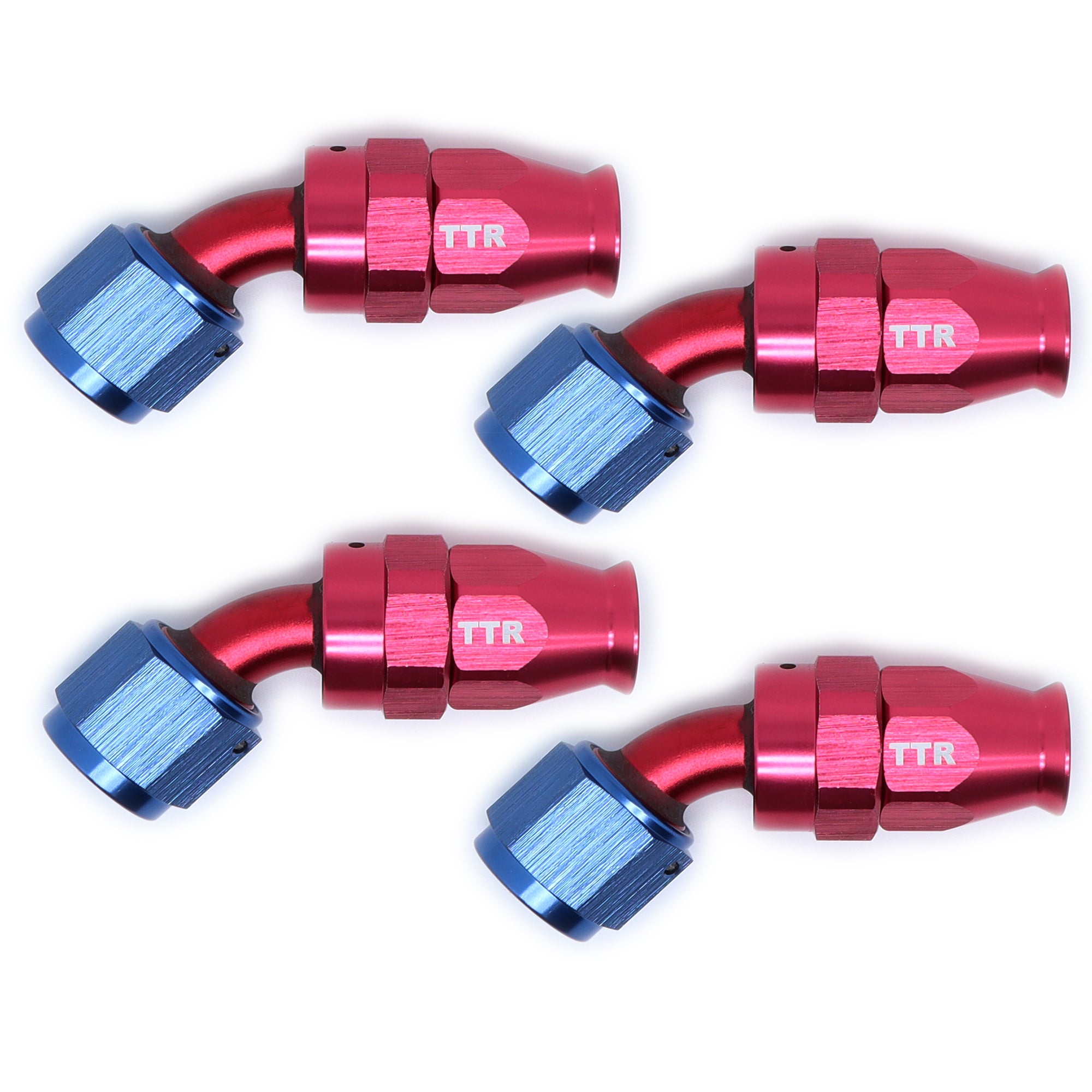 Aluminum Hose End Fitting Adapter Push On Lock Hose Oil Fuel Hose Red/Blue