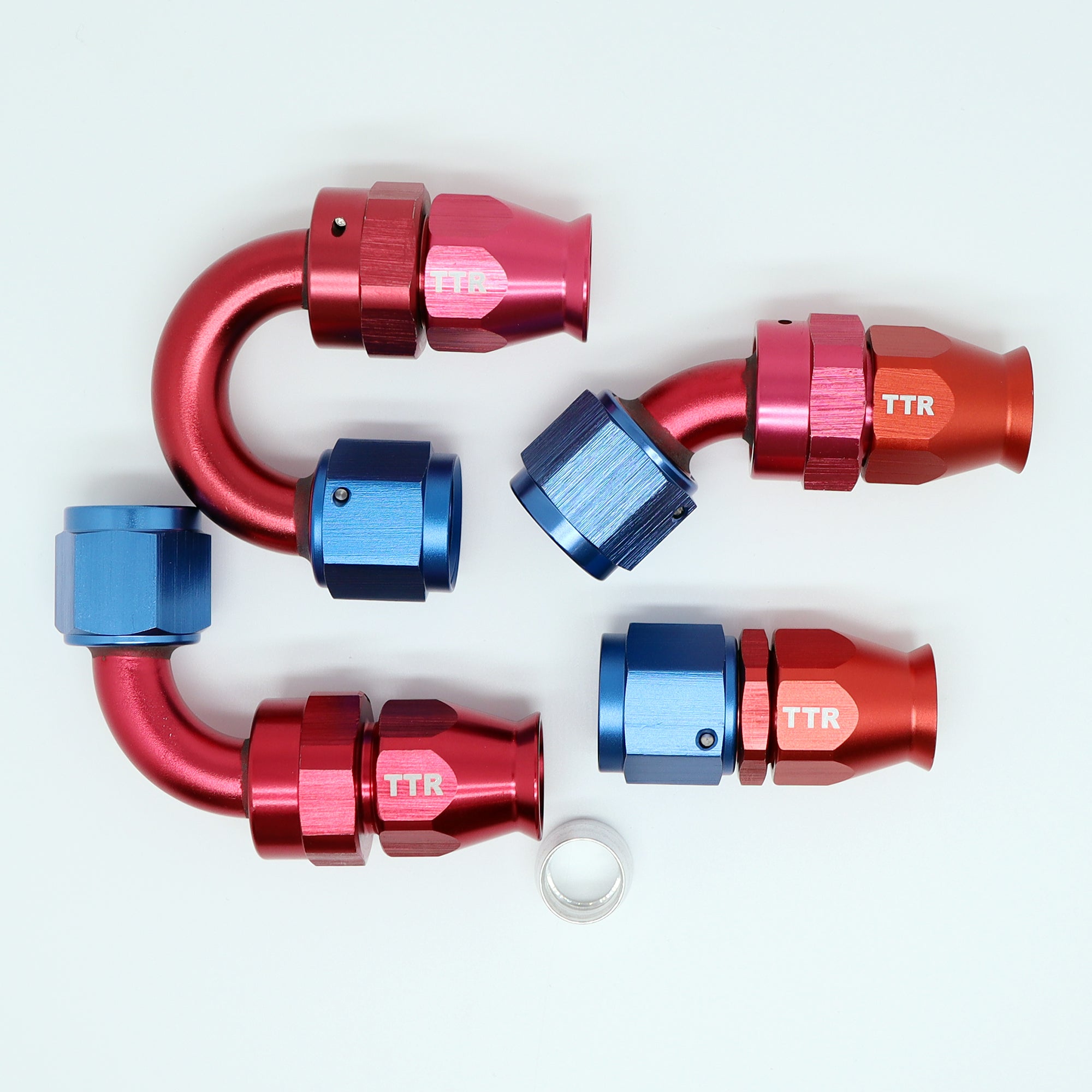 AN6/AN8/AN10 Straight 45 90 180 Deg Swivel Fittings Hose End PTFE