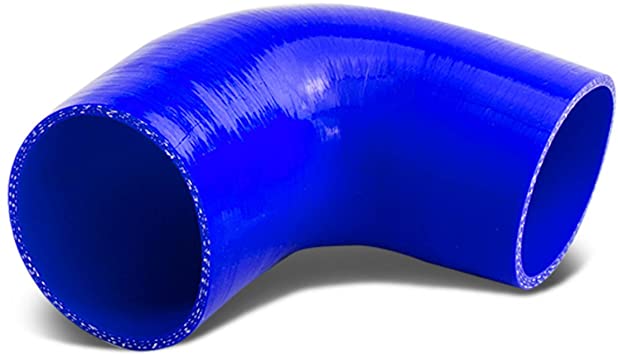 4PLY Silicone 90 Degree Reducer Elbow intercooler Hose Blue