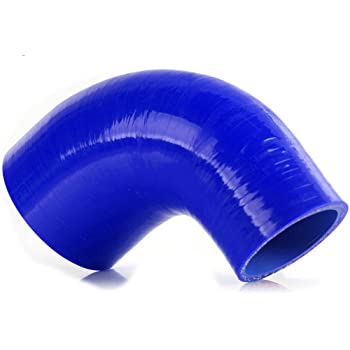 4PLY Silicone 90 Degree Reducer Elbow intercooler Hose Blue