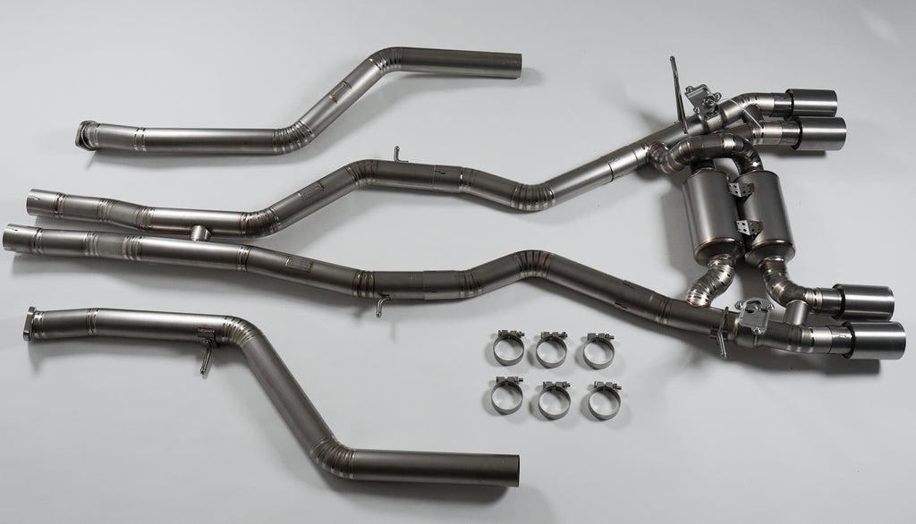BMW M3 F80 M4 F82 Full Titanium Valve CatBack Exhaust System 2.5” Titanium Tip