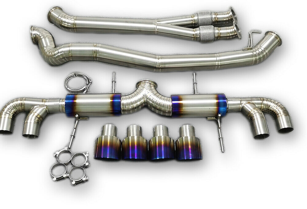 Titanium 4" 102mm Y PIPE Catback Exhaust System for Nissan GTR R35 VR38 2008-18