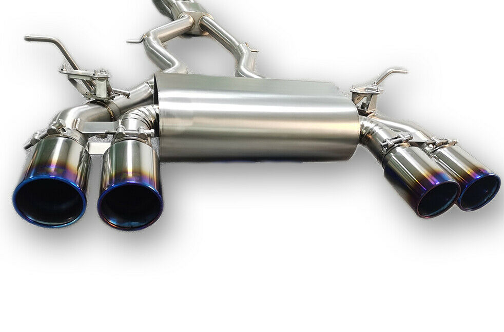 BMW M3 F80 M4 F82 Full Titanium Valve CatBack Exhaust System 2.5” Blue Flame Tip