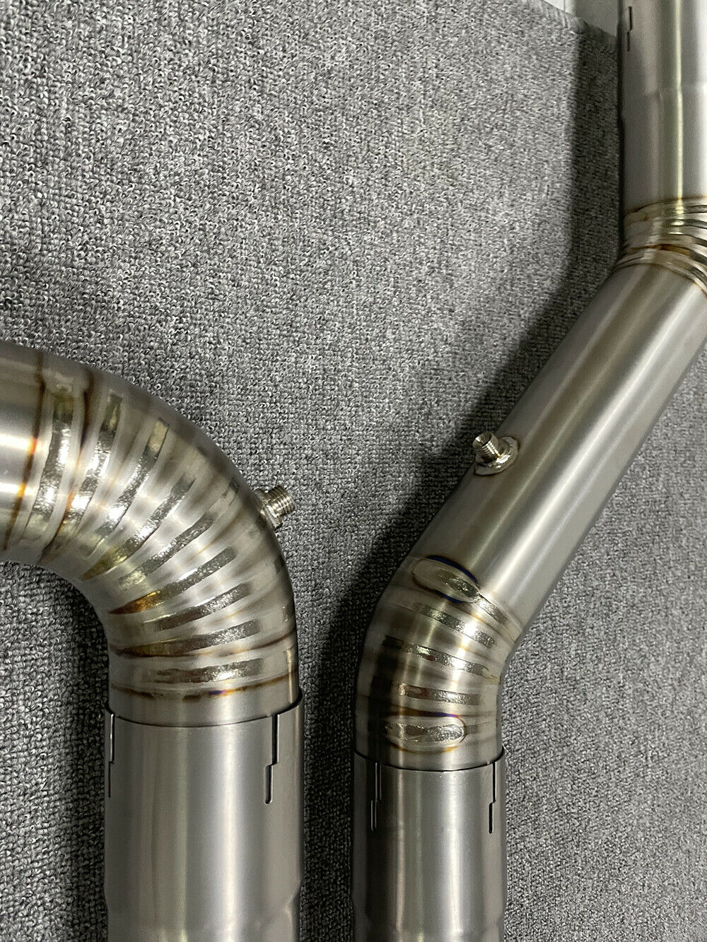 BMW M3 M4 F82 F80 Titanium Blue Flame Catback Fit Valved OEM Motor Exhaust 76mm