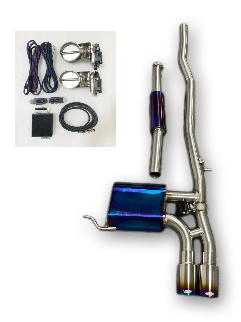 Full Titanium Exhaust System Catback w/ valve Mini Cooper F56 F57 2.5" Tube 2014-2020