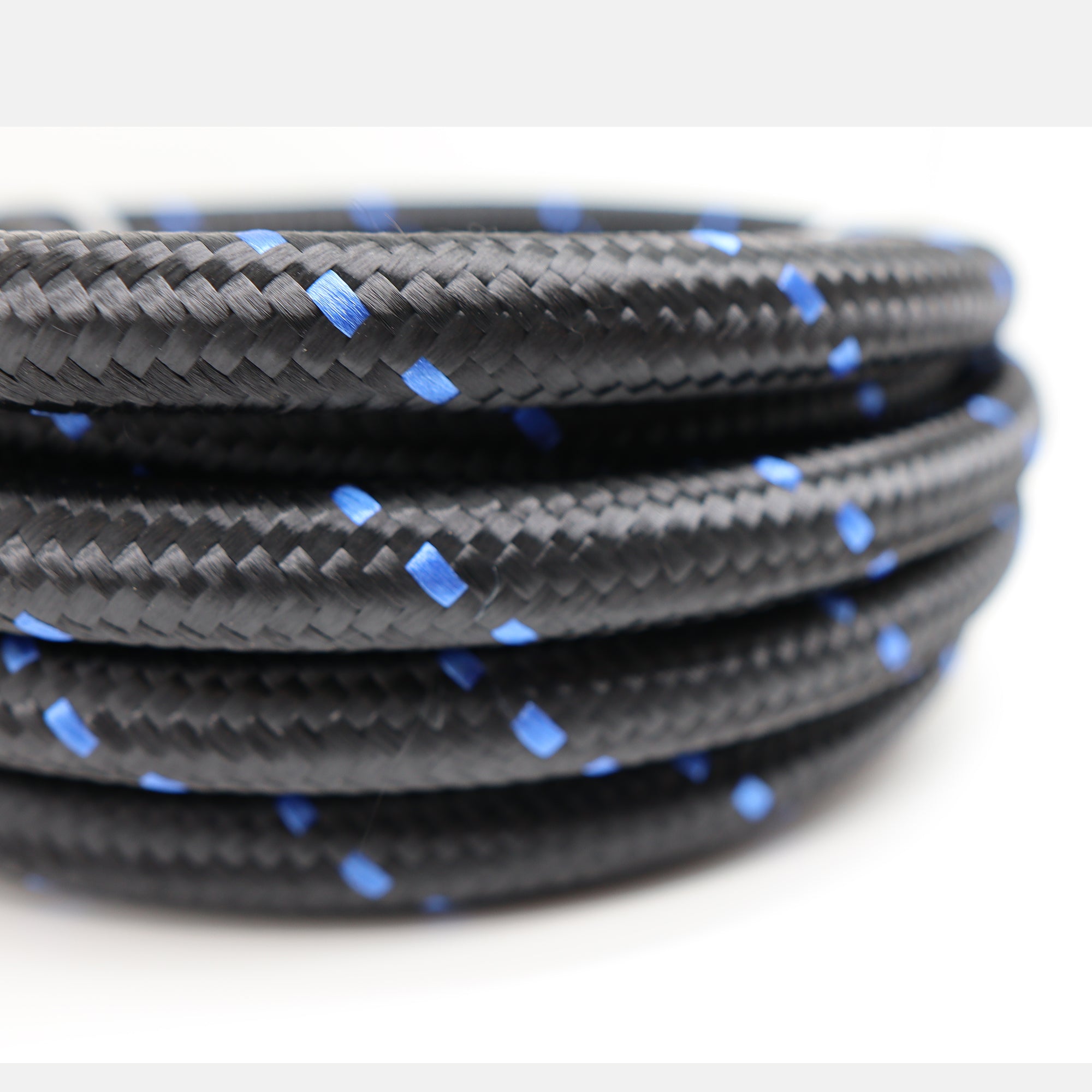 AN6/AN8/AN10 Black 10 Fittings Steel Nylon Braided Oil Fuel Hose Line 20FT