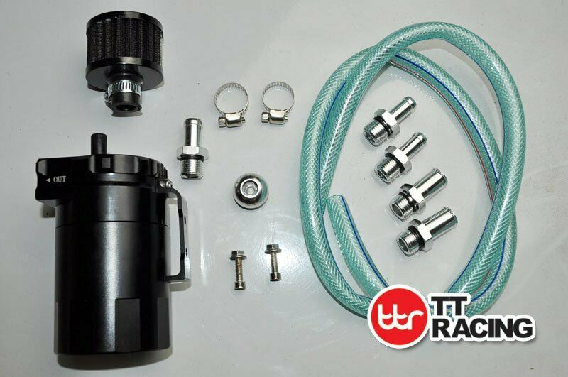 Baffled 15mm 19mm Aluminum Oil Catch Tank Reservoir Breather
