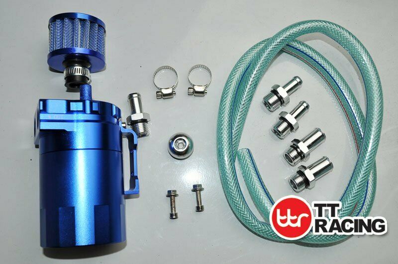 Baffled 15mm 19mm Aluminum Oil Catch Tank Reservoir Breather