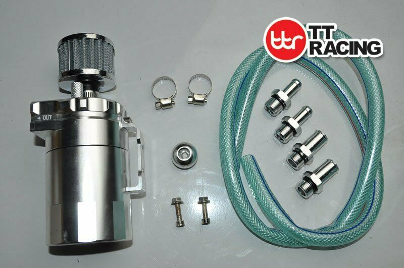 Baffled 15mm 19mm Aluminum Oil Catch Tank Reservoir Breather