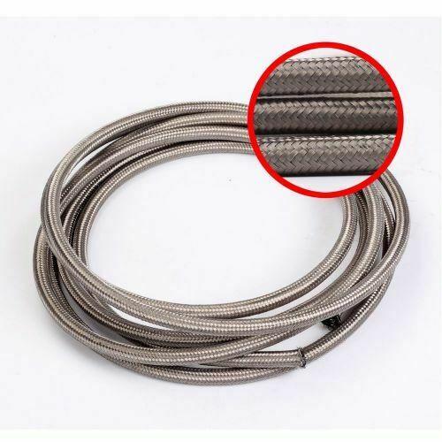 20FT AN6/AN8/AN10 Stainless Steel PTFE TEFLON Fuel Hose 10 Fittings