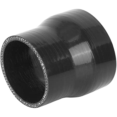 SILICONE STRAIGHT REDUCER TURBO RADIATOR HOSE BLACK - TT Racing