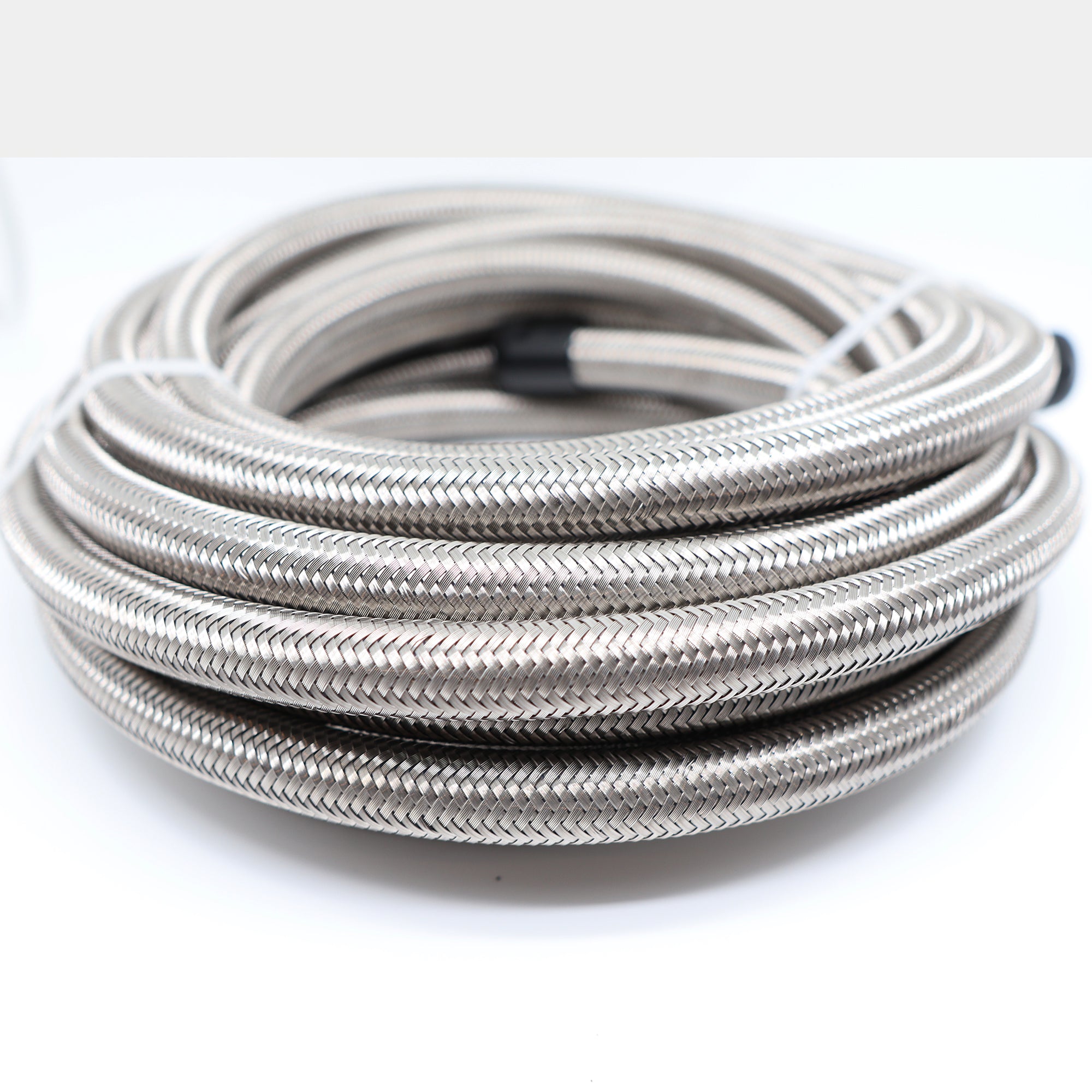 1/4" AN4 Stainless Steel Braided Fuel Oil Gas Line Hose - 20FT