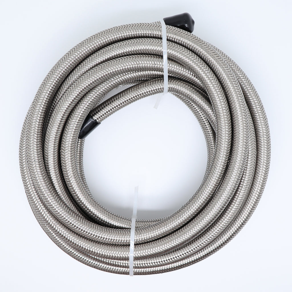 AN-3 AN3 3AN (1/8") STAINLESS STEEL BRAIDED OIL FUEL LINE HOSE