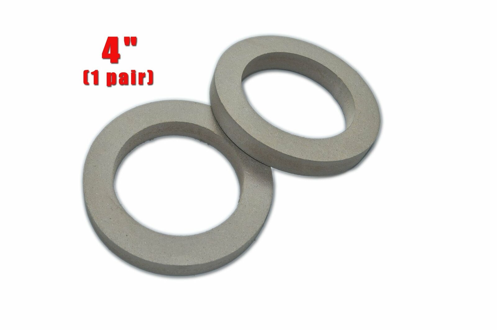 1 Pair 4" MDF Wood Car Spacer Mounting Ring