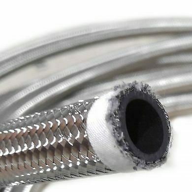 4AN|6AN|8AN|10AN|12AN -Stainless Steel Braided Fuel Hose 20ft